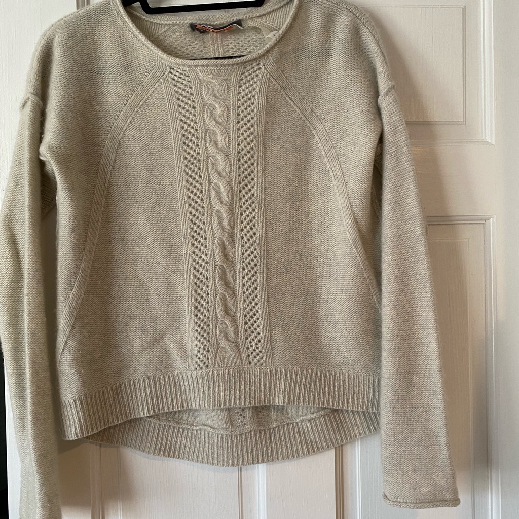 Small Gray Detailed 350 Cashmere Sweater